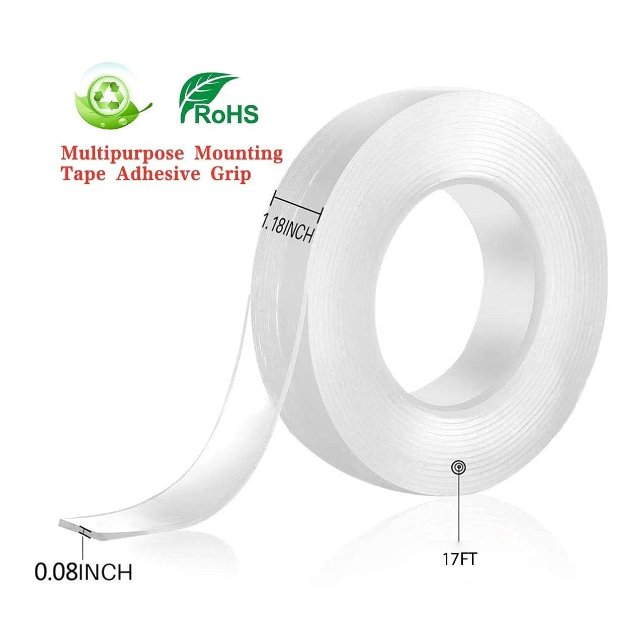 Double Sided Tape, Double Sided Adhesive Tape, Washed and Reusable Strong  Sticky Wall Tape Strips, Poster Carpet Tape, Strong Adhesive Tape for Wall
